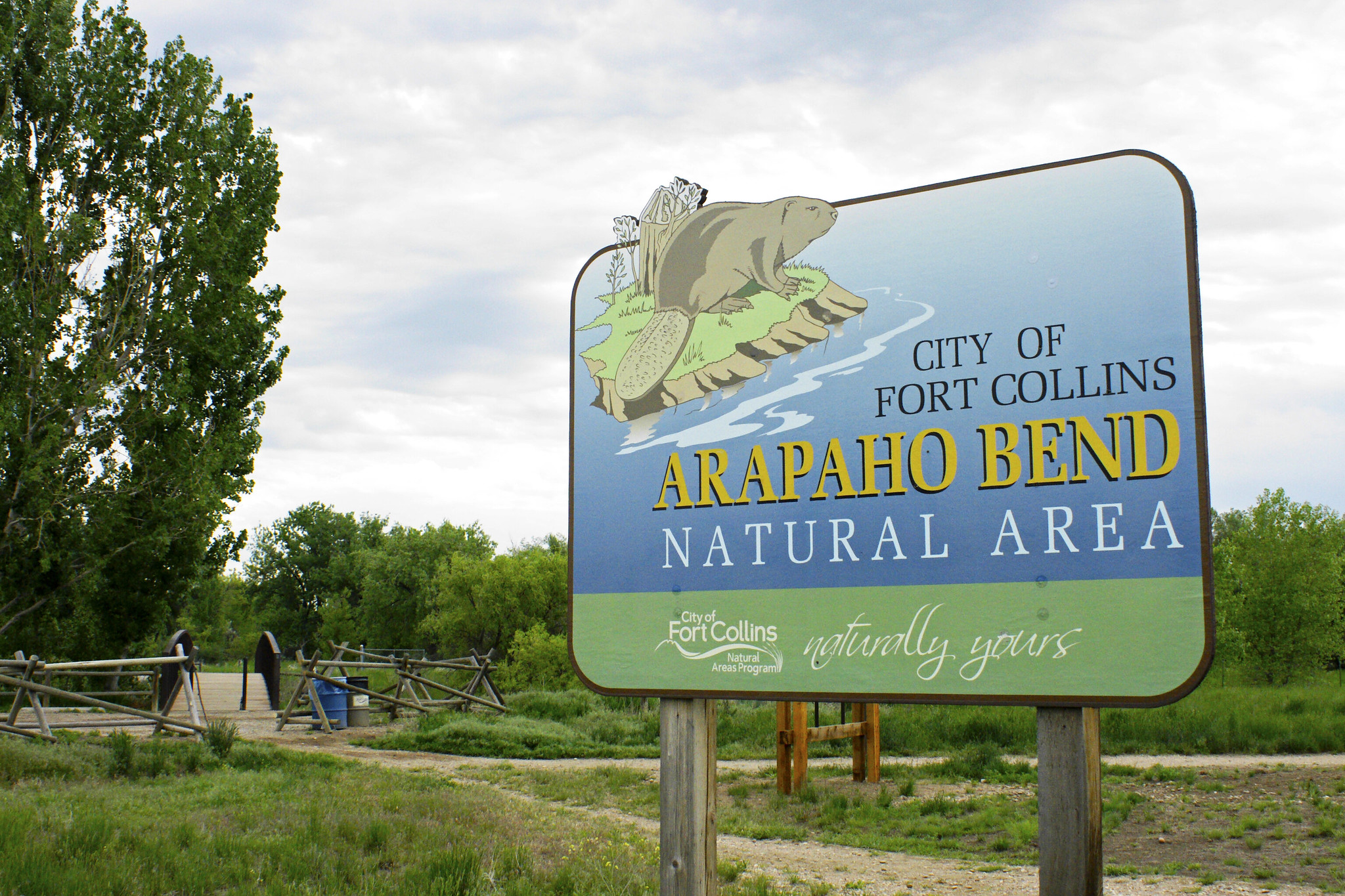 Sign at entrance to natural area.